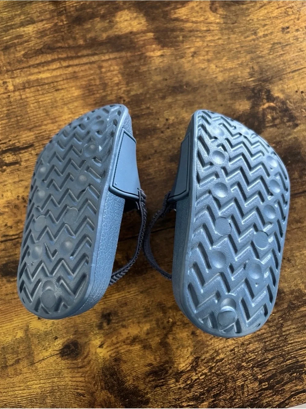Men's Navy Slide Sandals with Elastic Heel Strap